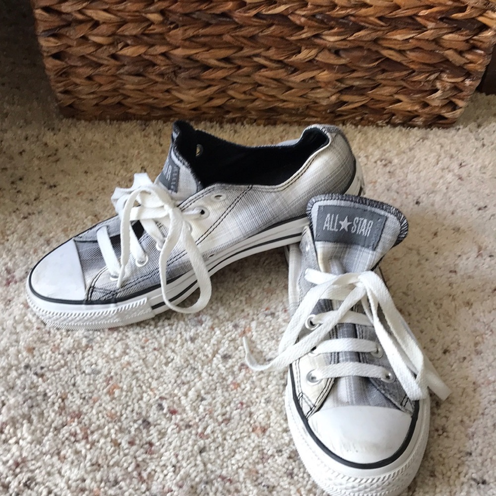Plaid Converse All Star Tennis Shoes
